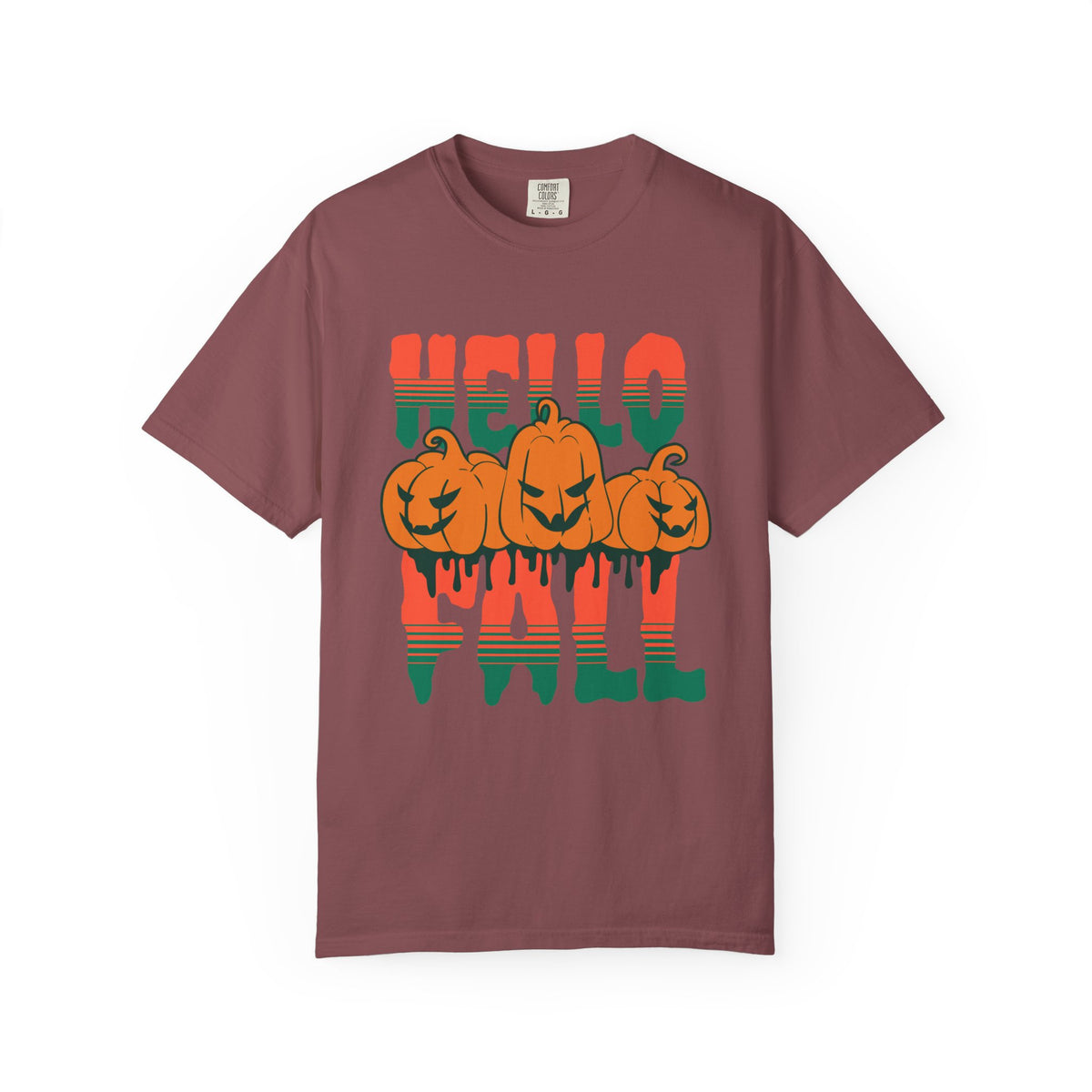 Hello Fall Pumpkins T-Shirt | Halloween Autumn Pumpkin Graphic