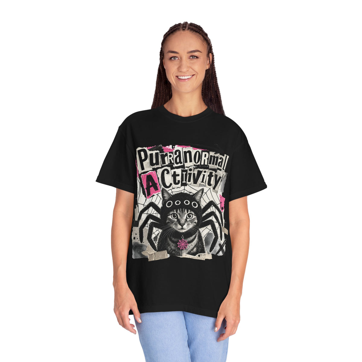 Purranormal Activity Cat Spider T-shirt | Halloween Graphic Tee