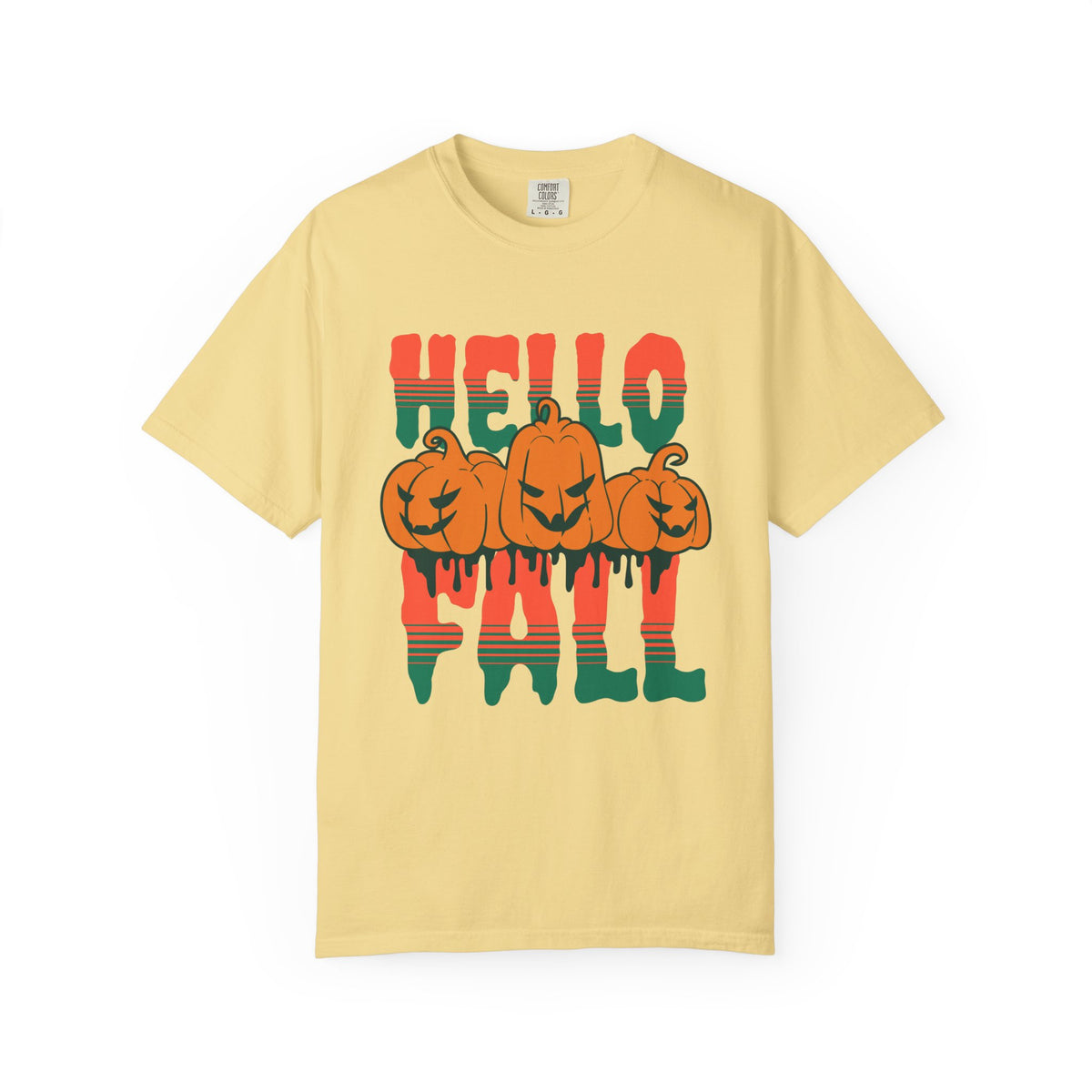 Hello Fall Pumpkins T-Shirt | Halloween Autumn Pumpkin Graphic