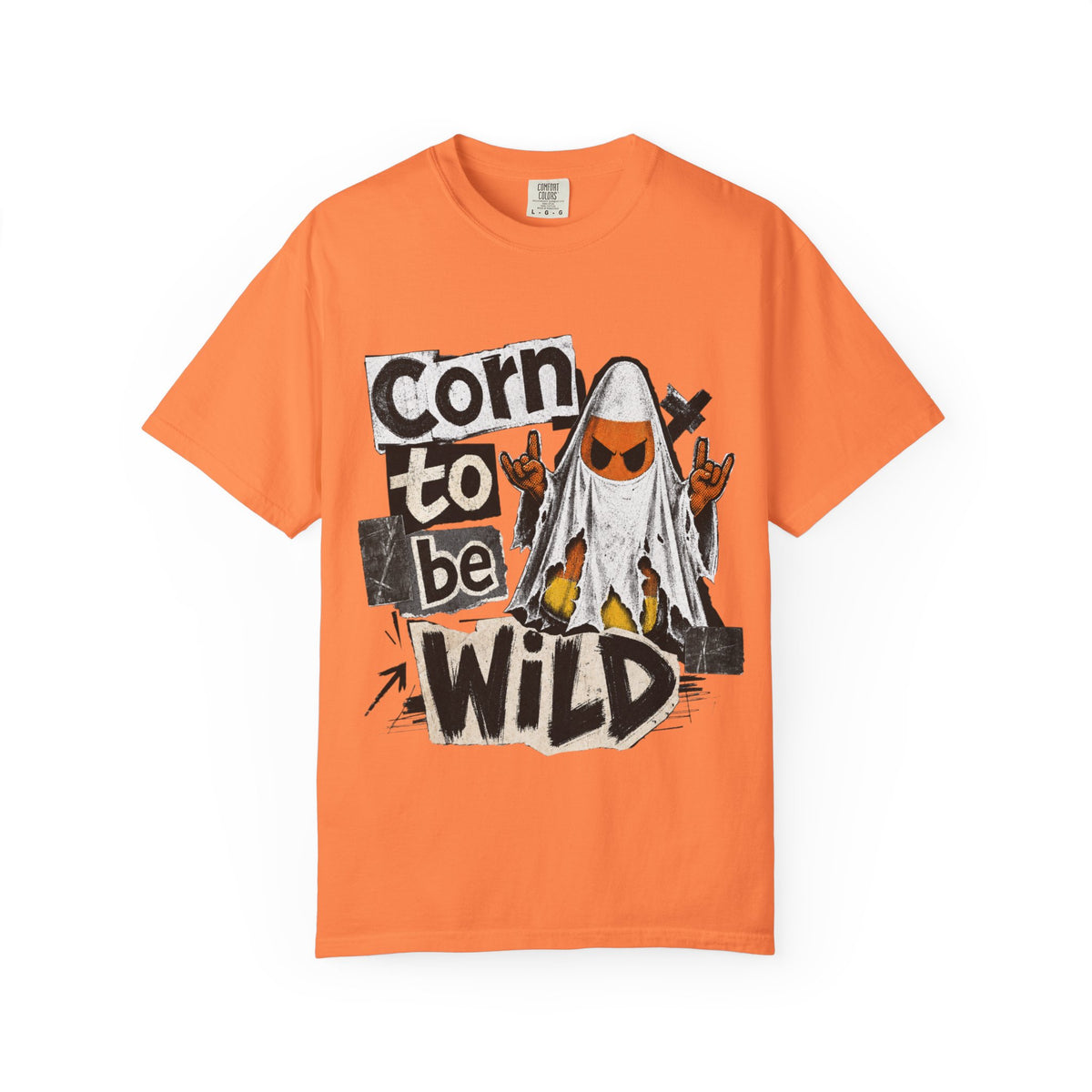 Corn to Be Wild T-shirt | Corn Cob Ghost Graphic Tee, Halloween Punk