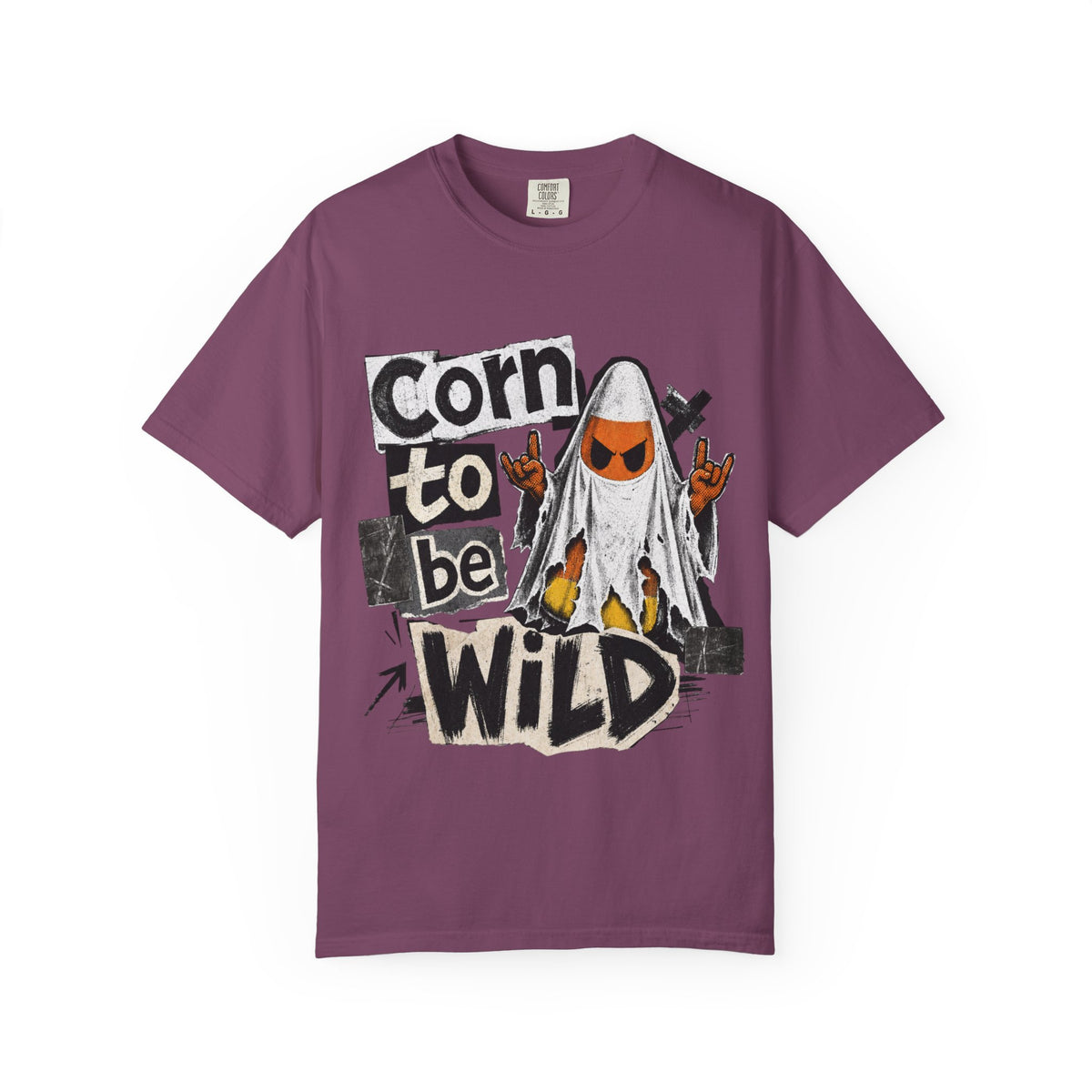 Corn to Be Wild T-shirt | Corn Cob Ghost Graphic Tee, Halloween Punk