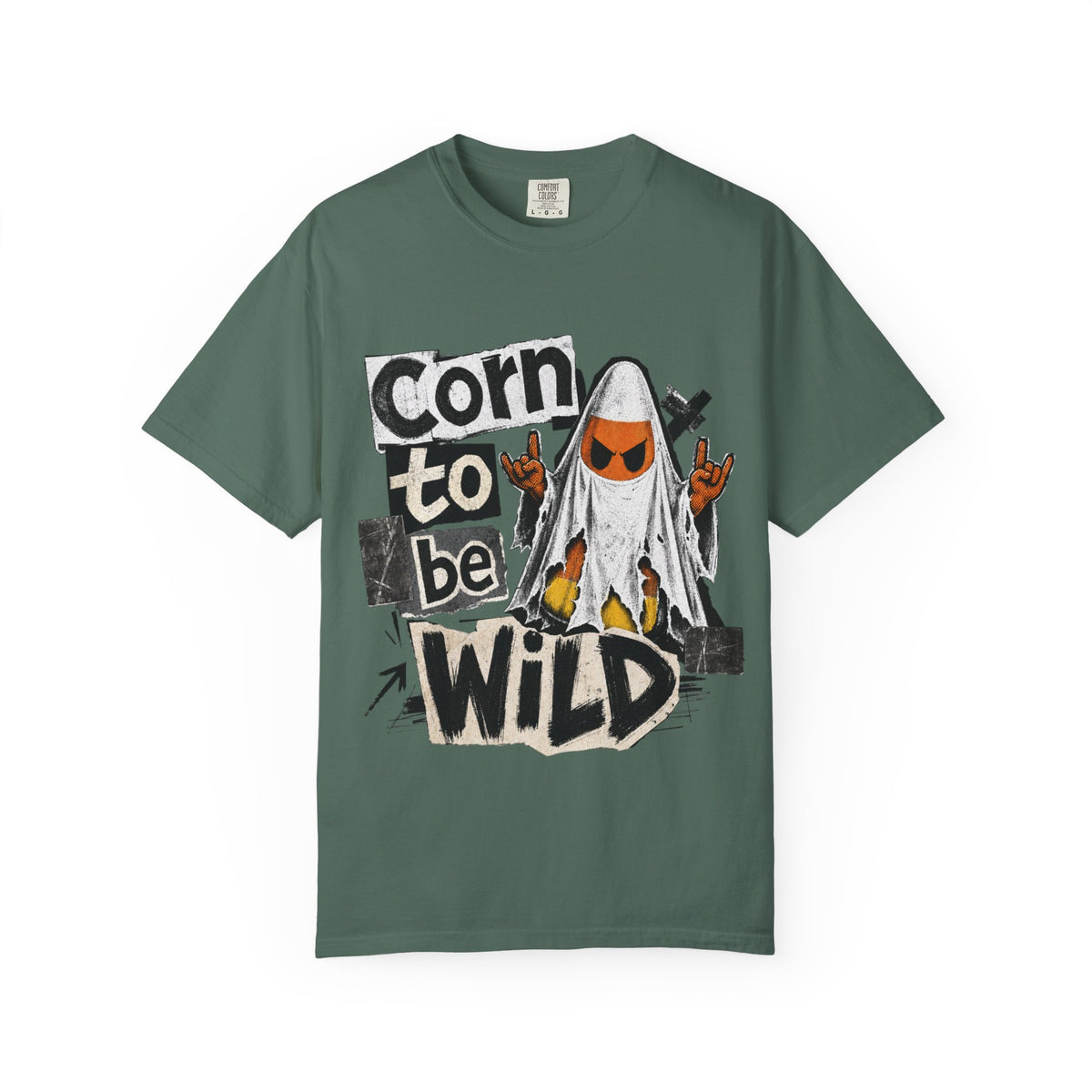 Corn to Be Wild T-shirt | Corn Cob Ghost Graphic Tee, Halloween Punk