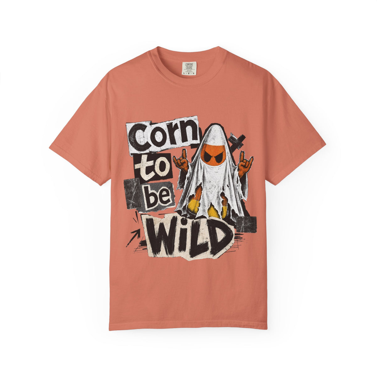 Corn to Be Wild T-shirt | Corn Cob Ghost Graphic Tee, Halloween Punk