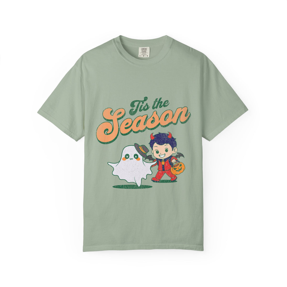 Tis the Season Halloween Ghost T-shirt | Cute Trick-or-Treat Kid Design