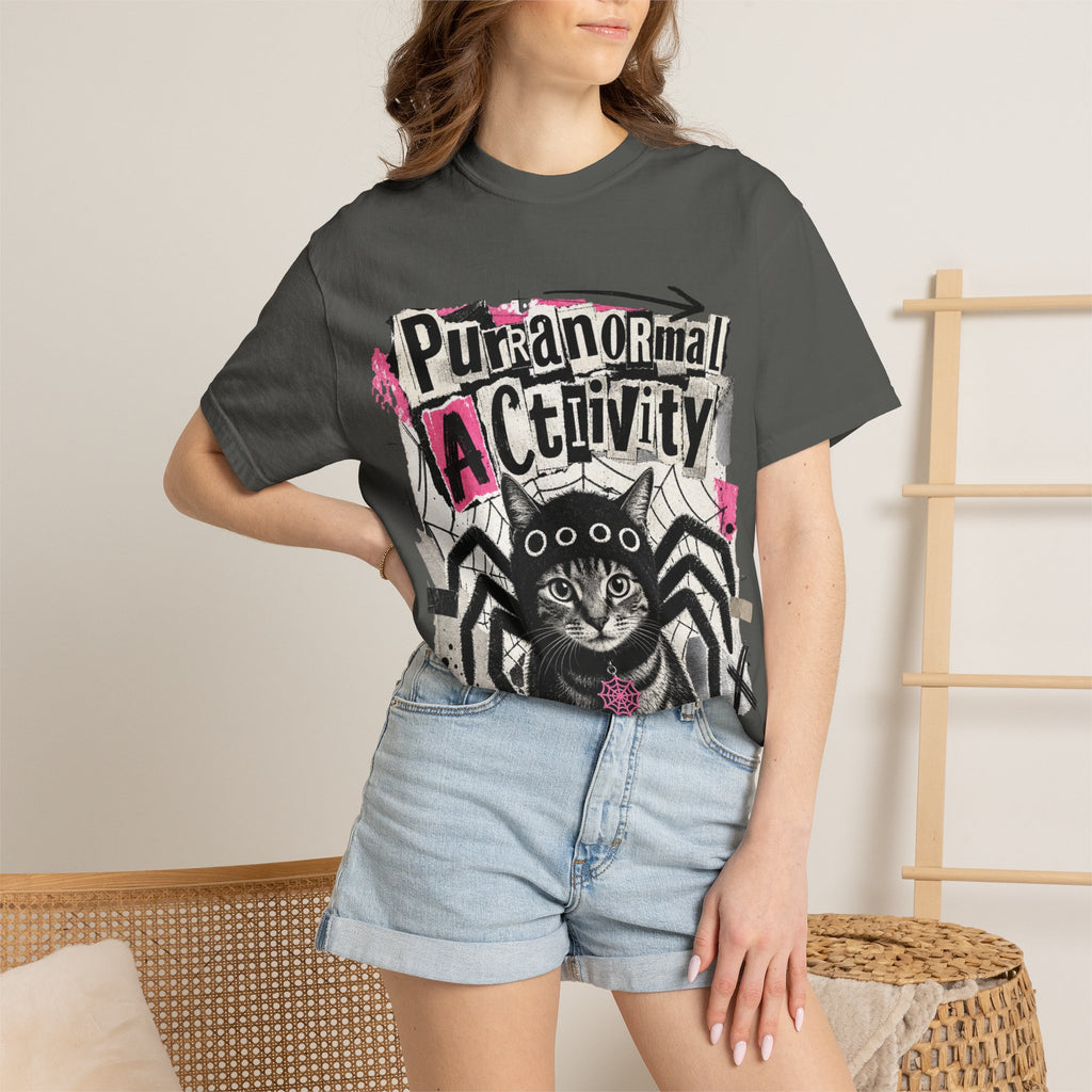 Purranormal Activity Cat Spider T-shirt | Halloween Graphic Tee