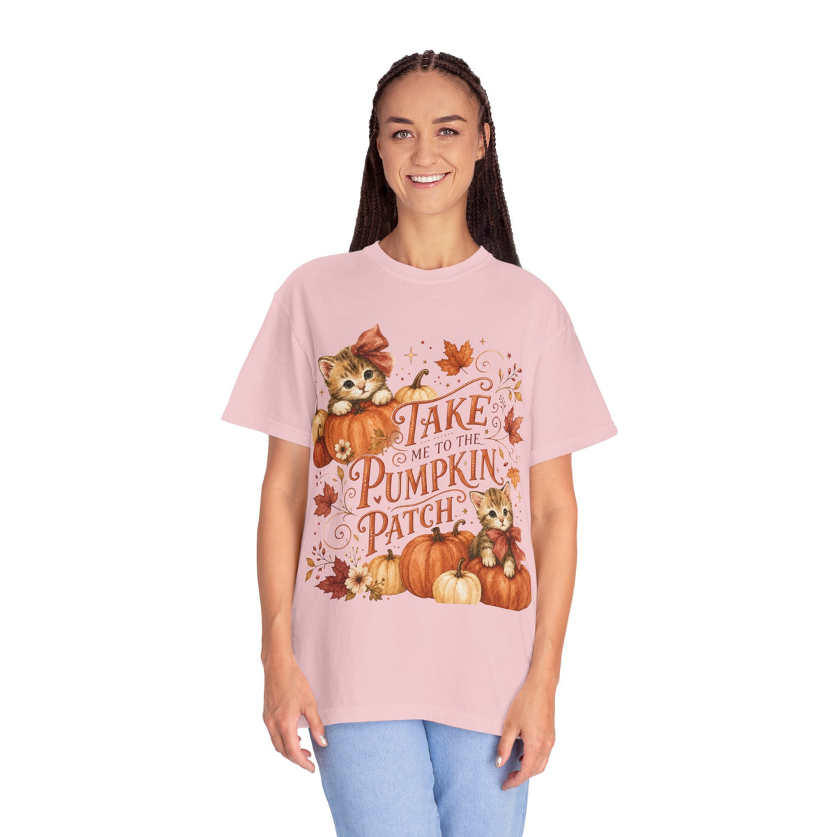Take Me to the Pumpkin Patch T-shirt | Kittens, Pumpkins, Fall Leaves