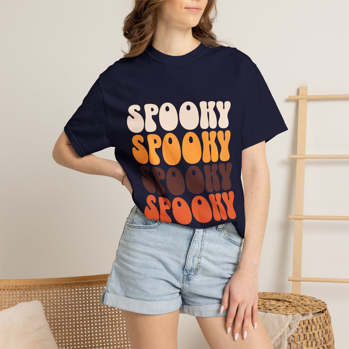 Spooky Retro Stack T-shirt | Vintage Halloween Typography