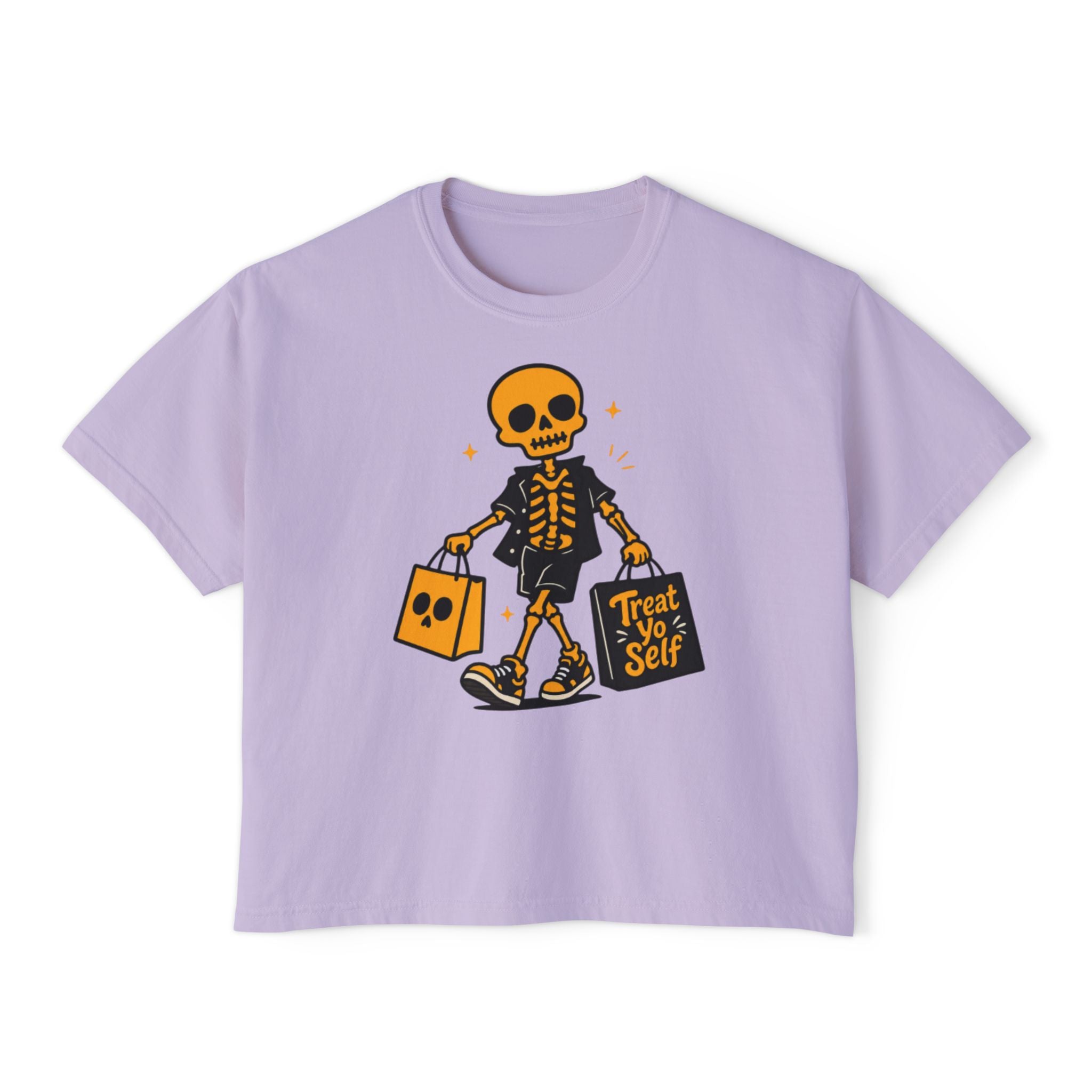 Skeleton Trick-or-Treating Tee | Treat Yo Self Halloween Shirt
