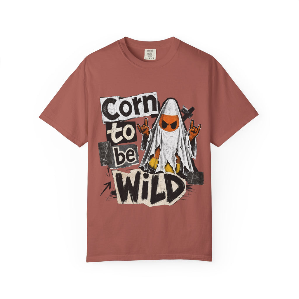 Corn to Be Wild T-shirt | Corn Cob Ghost Graphic Tee, Halloween Punk