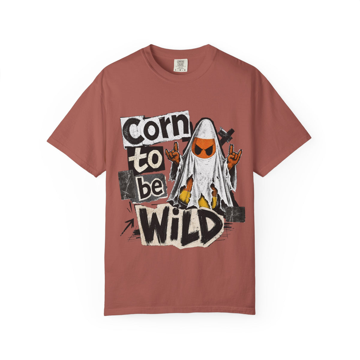 Corn to Be Wild T-shirt | Corn Cob Ghost Graphic Tee, Halloween Punk