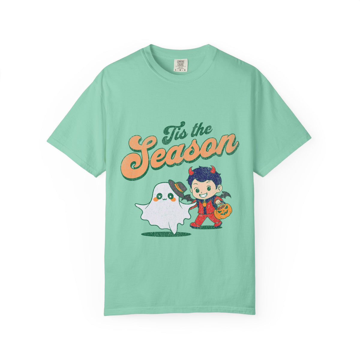 Tis the Season Halloween Ghost T-shirt | Cute Trick-or-Treat Kid Design
