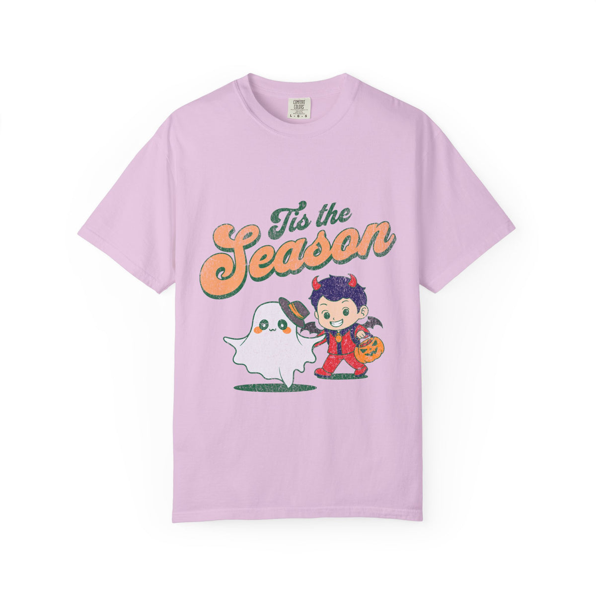 Tis the Season Halloween Ghost T-shirt | Cute Trick-or-Treat Kid Design