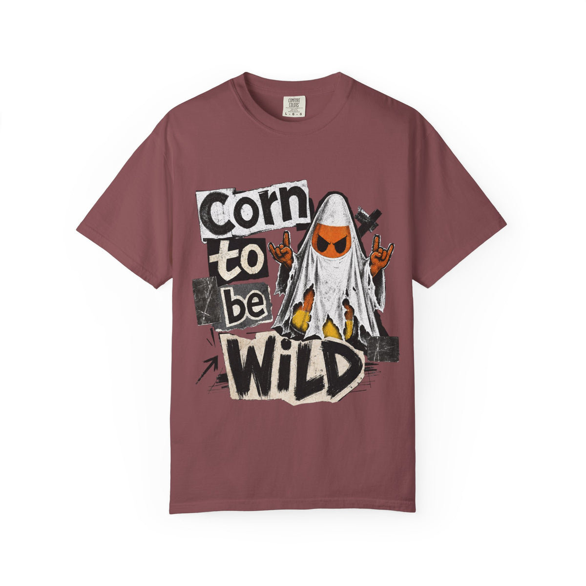 Corn to Be Wild T-shirt | Corn Cob Ghost Graphic Tee, Halloween Punk