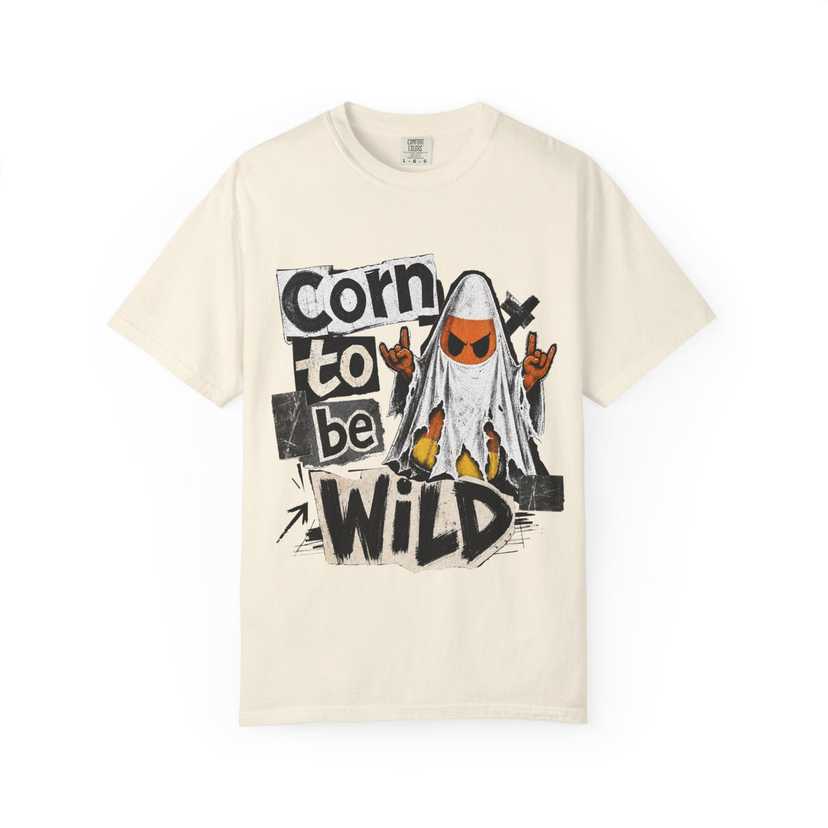 Corn to Be Wild T-shirt | Corn Cob Ghost Graphic Tee, Halloween Punk