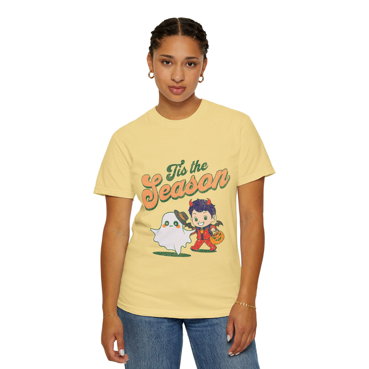 Tis the Season Halloween Ghost T-shirt | Cute Trick-or-Treat Kid Design