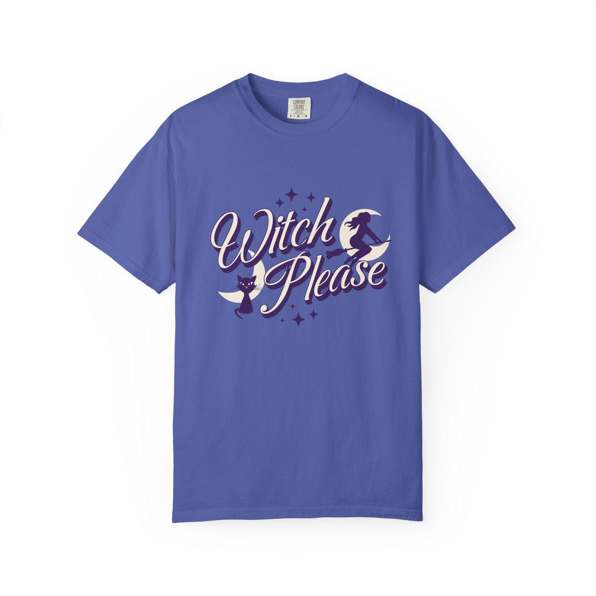Witch Please T-shirt | Halloween Witch Graphic Tee, Orange Cotton