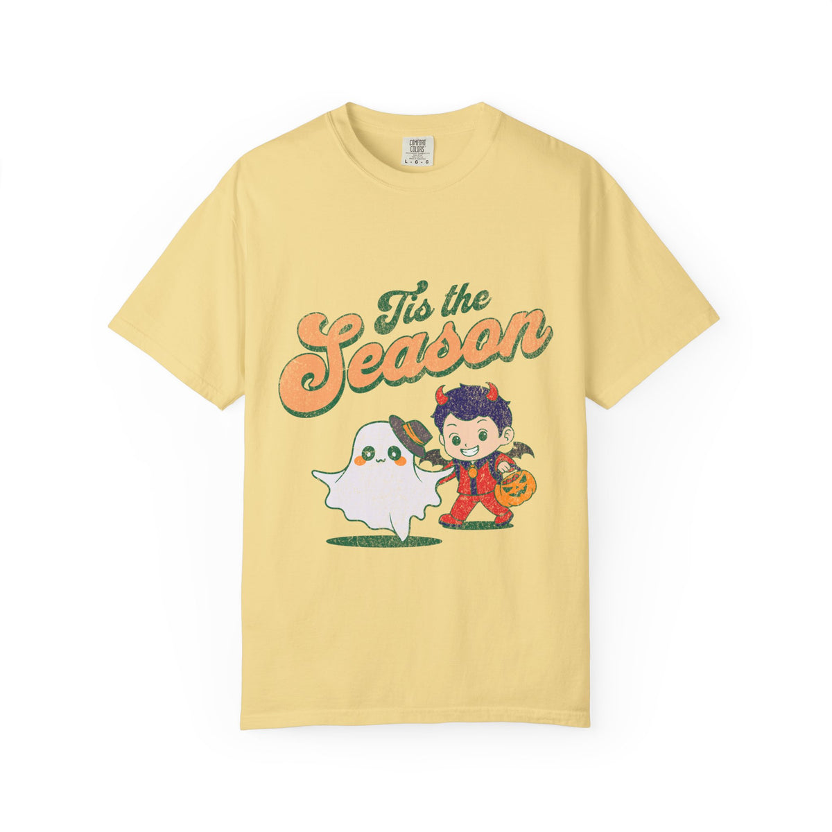 Tis the Season Halloween Ghost T-shirt | Cute Trick-or-Treat Kid Design