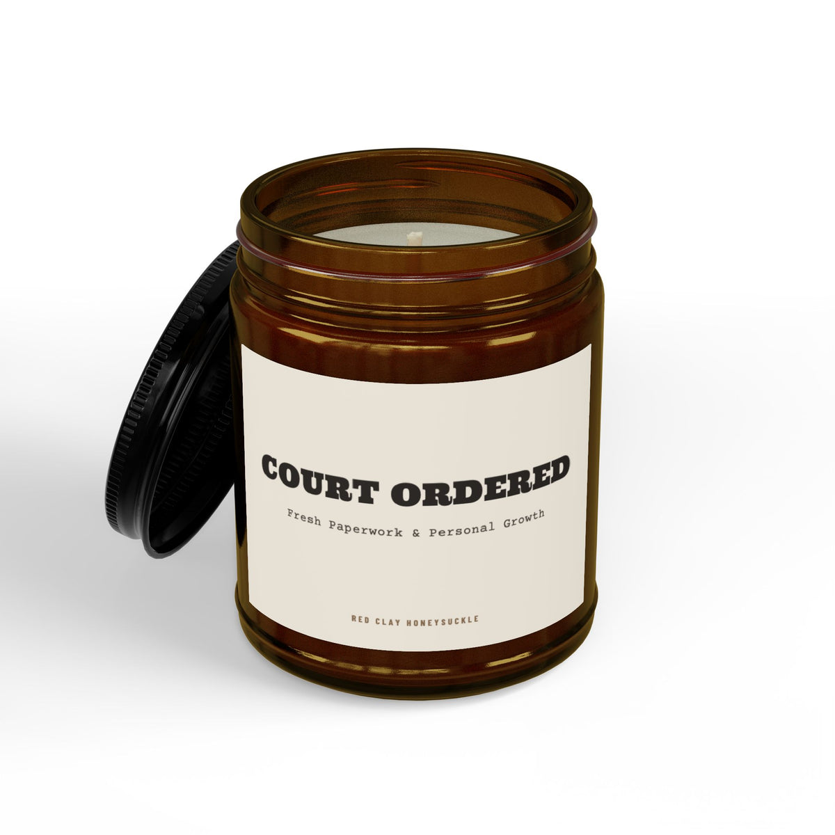 Court Ordered Fresh Paperwork and Personal growth| Soy Candle with Black Lid
