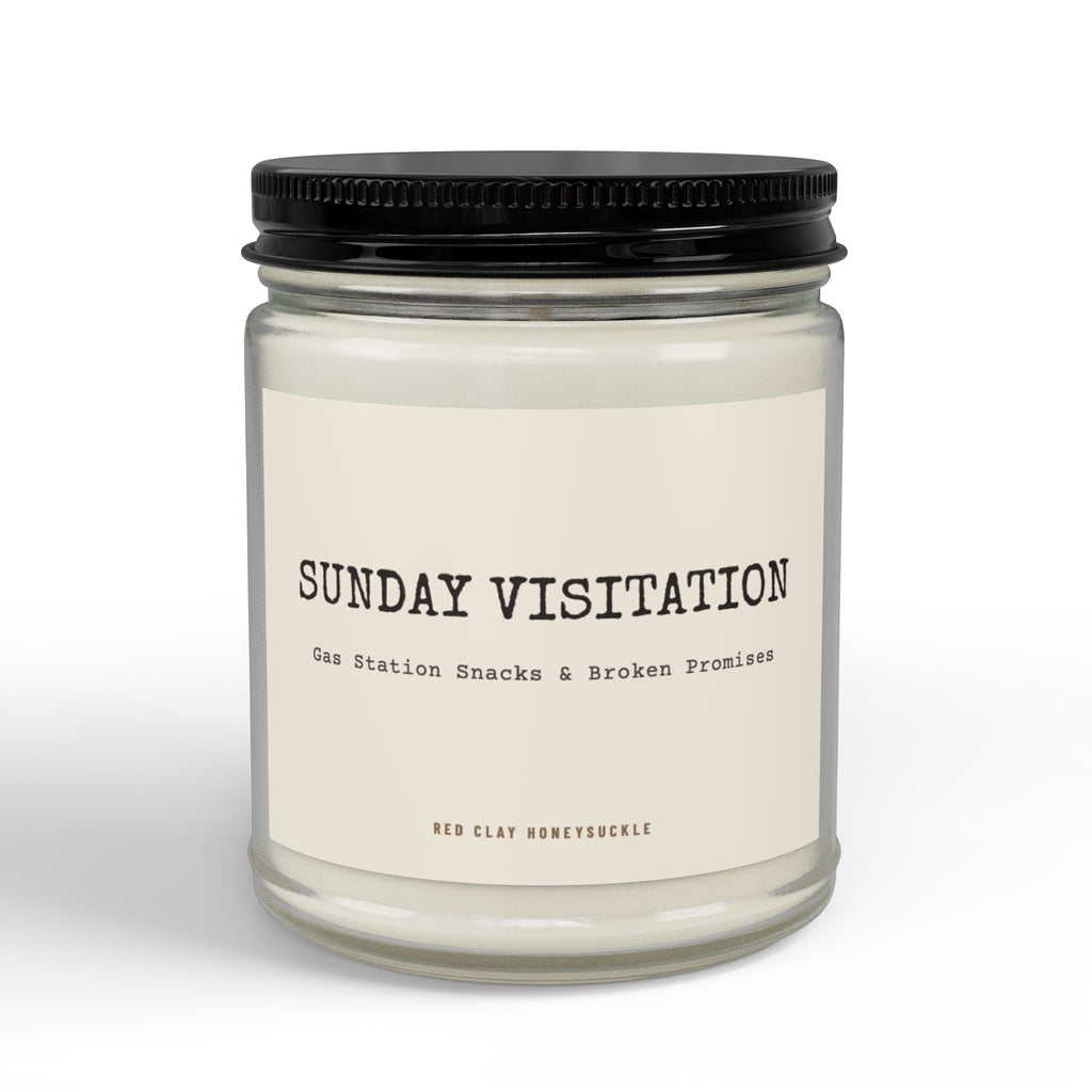 Sunday Visitation Gas Station Snacks and Broken Promises | Soy Candle with Black Lid