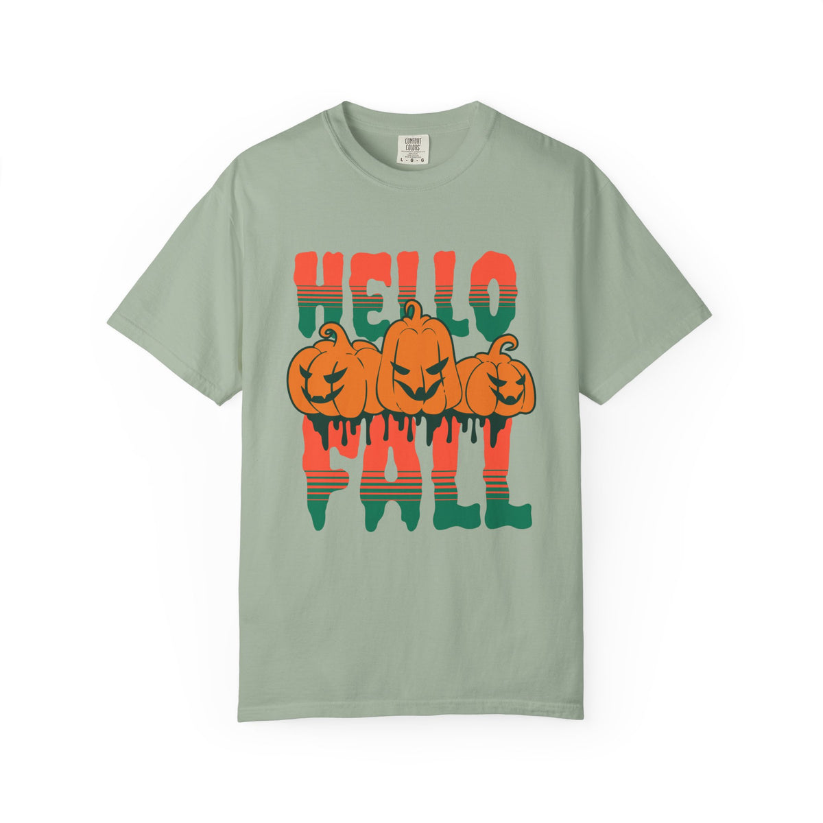 Hello Fall Pumpkins T-Shirt | Halloween Autumn Pumpkin Graphic