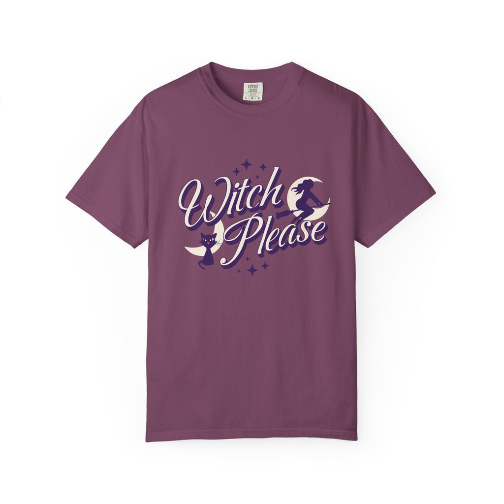 Witch Please T-shirt | Halloween Witch Graphic Tee, Orange Cotton