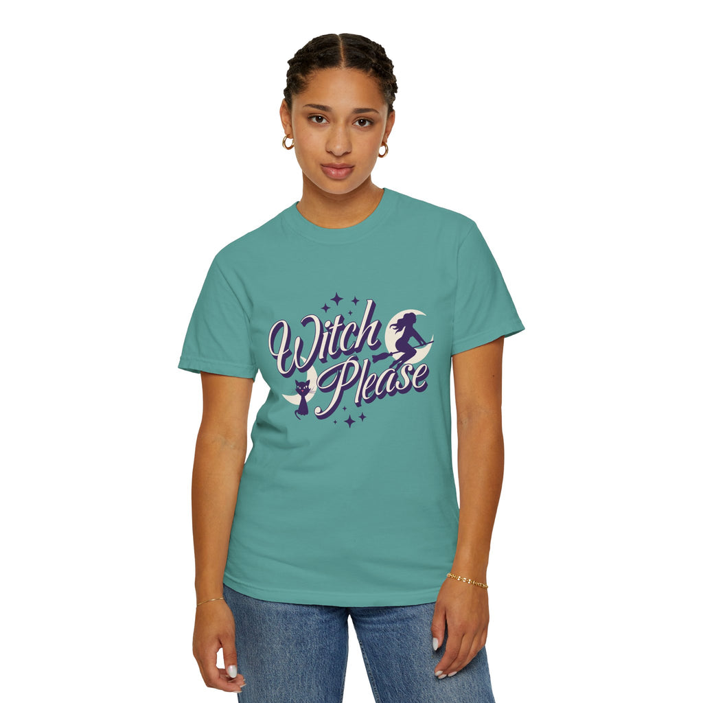 Witch Please T-shirt | Halloween Witch Graphic Tee, Orange Cotton