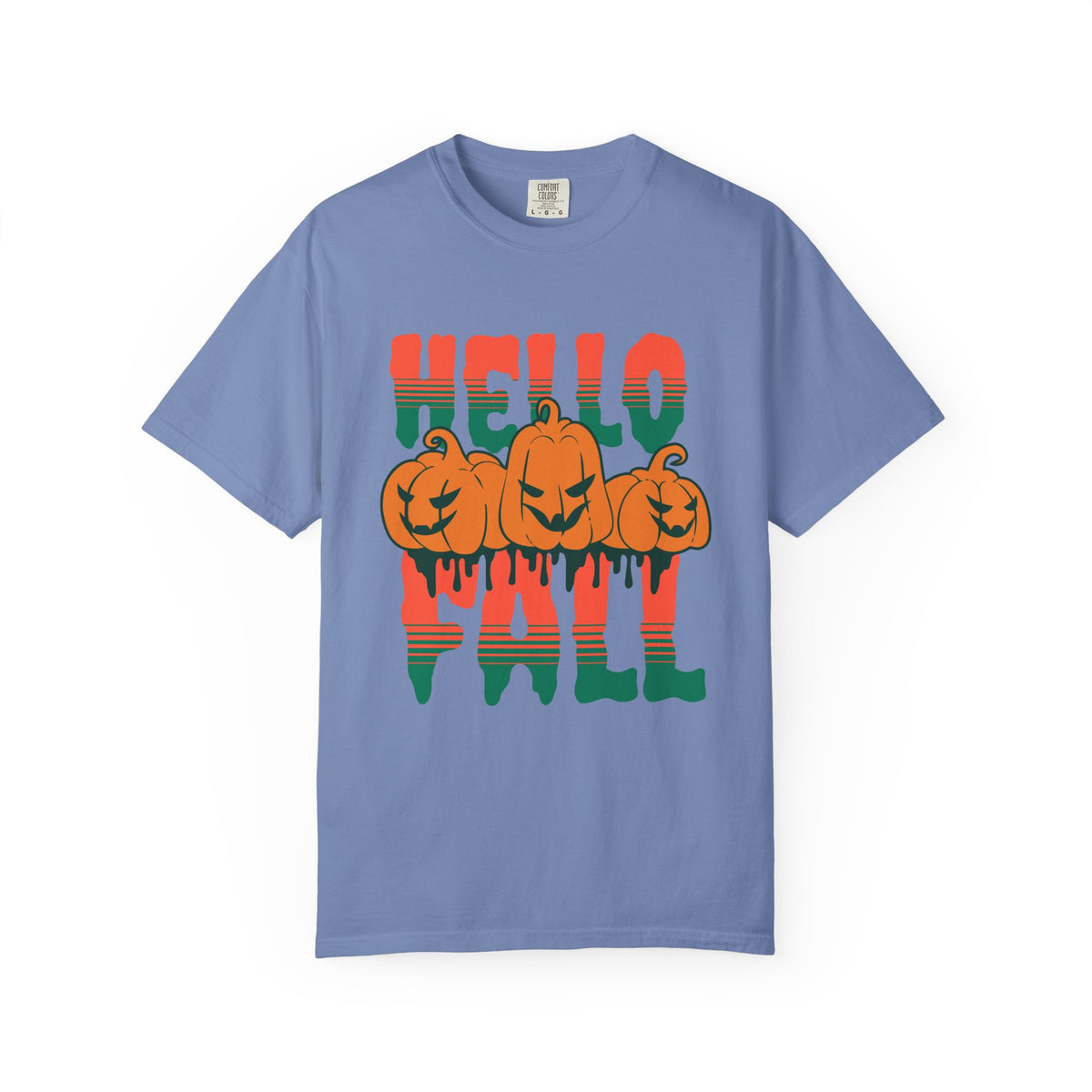 Hello Fall Pumpkins T-Shirt | Halloween Autumn Pumpkin Graphic