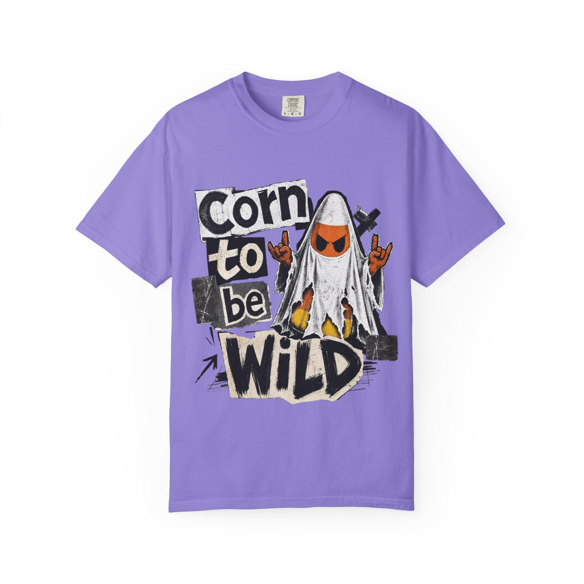 Corn to Be Wild T-shirt | Corn Cob Ghost Graphic Tee, Halloween Punk