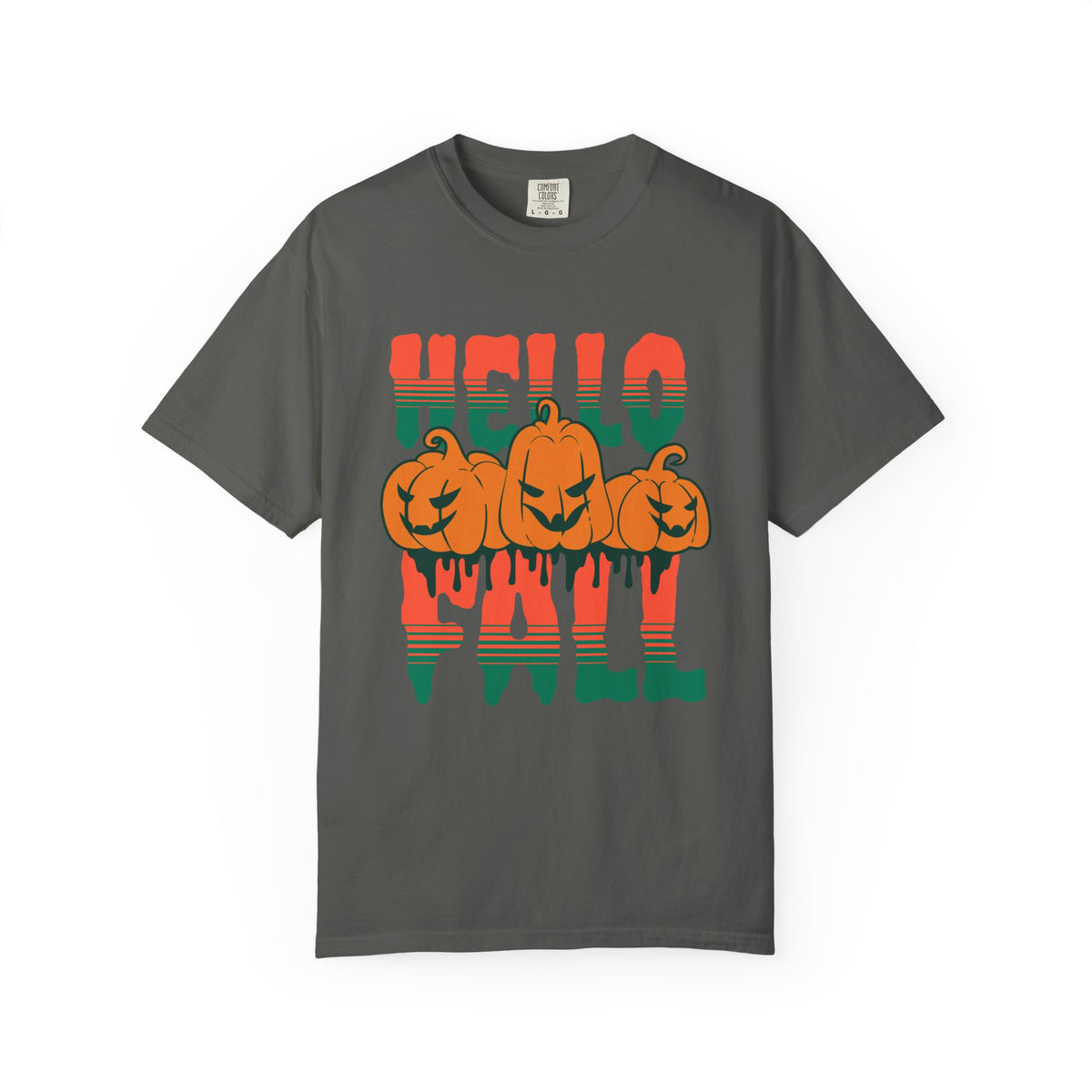 Hello Fall Pumpkins T-Shirt | Halloween Autumn Pumpkin Graphic