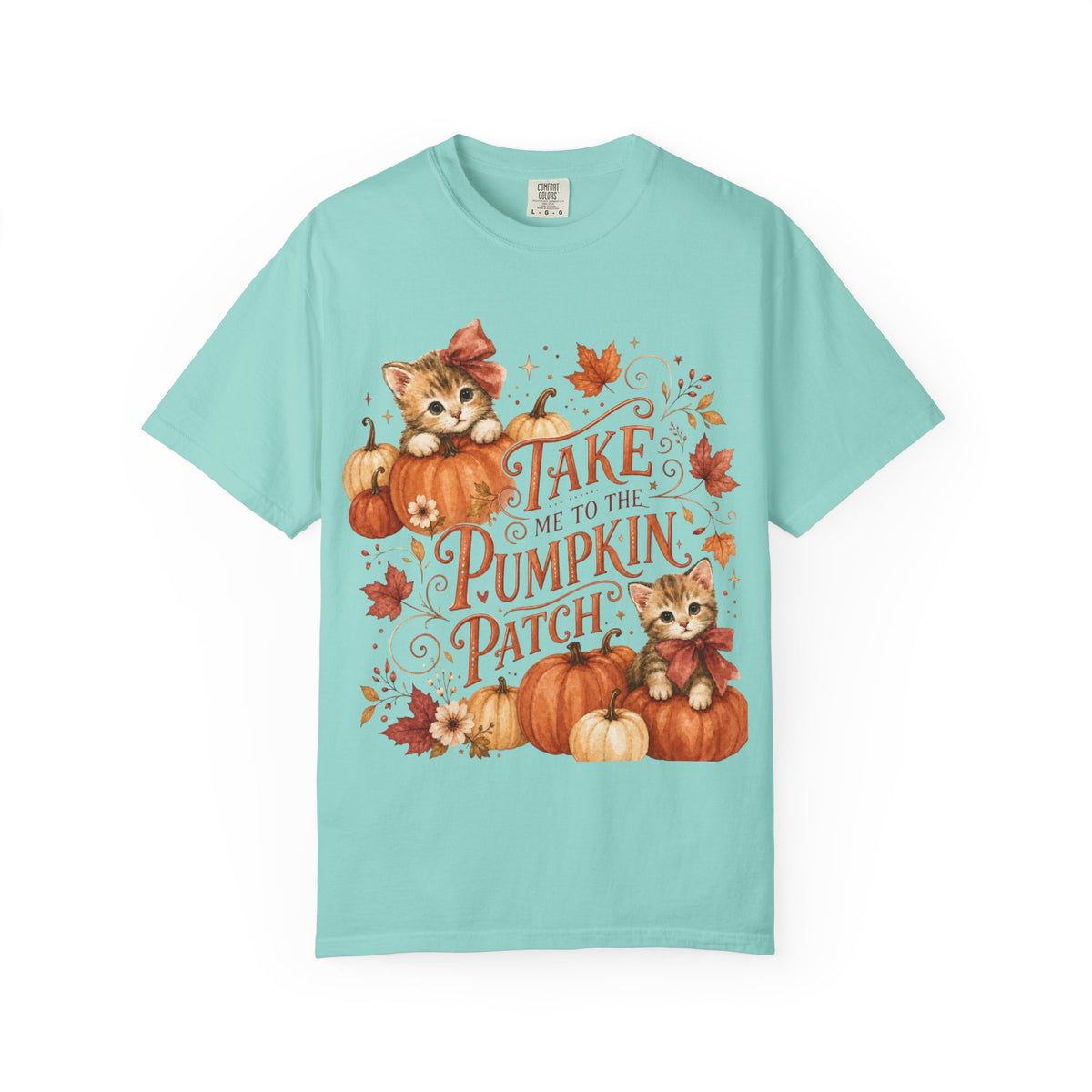 Take Me to the Pumpkin Patch T-shirt | Kittens, Pumpkins, Fall Leaves