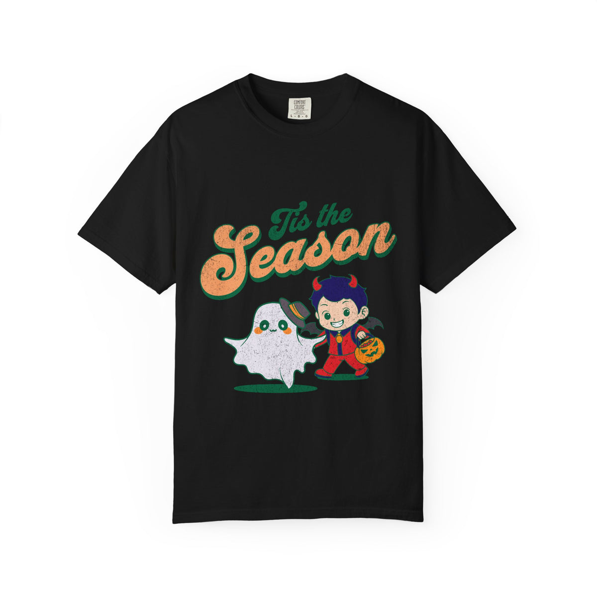 Tis the Season Halloween Ghost T-shirt | Cute Trick-or-Treat Kid Design