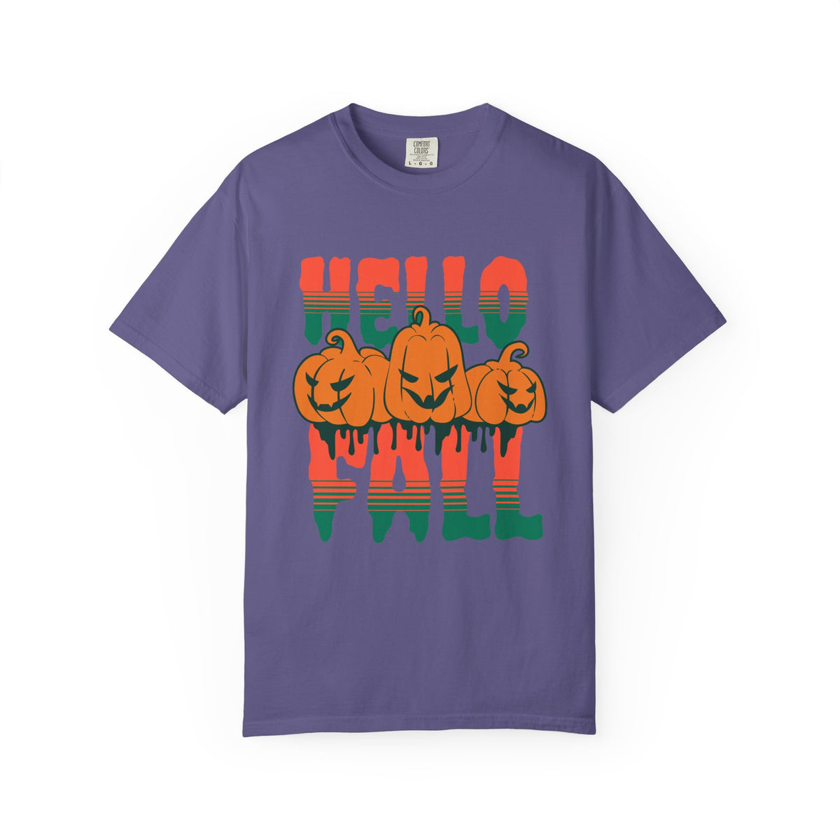 Hello Fall Pumpkins T-Shirt | Halloween Autumn Pumpkin Graphic