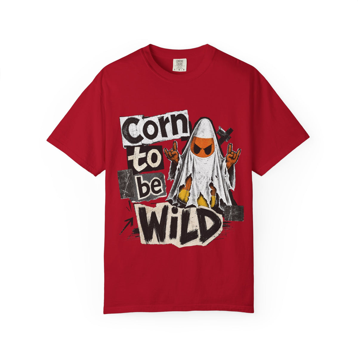 Corn to Be Wild T-shirt | Corn Cob Ghost Graphic Tee, Halloween Punk