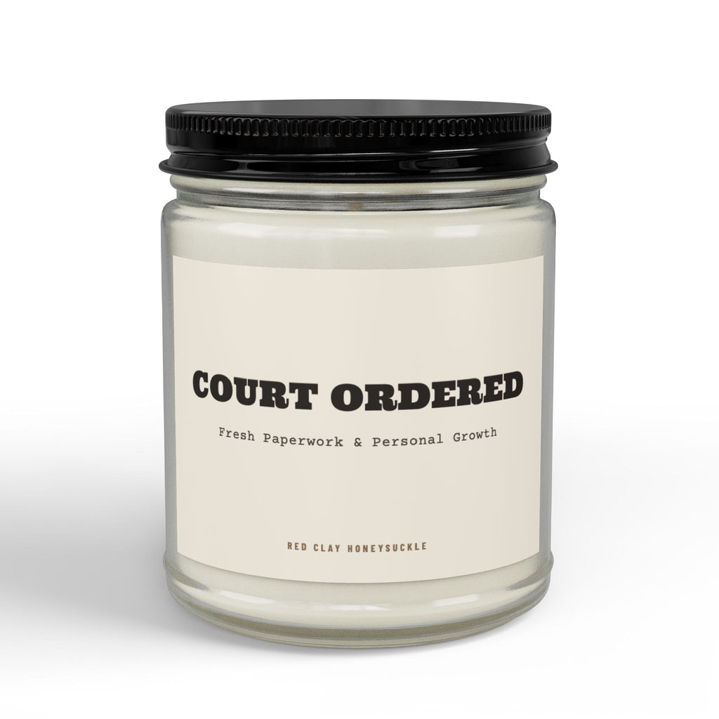 Court Ordered Fresh Paperwork and Personal growth| Soy Candle with Black Lid