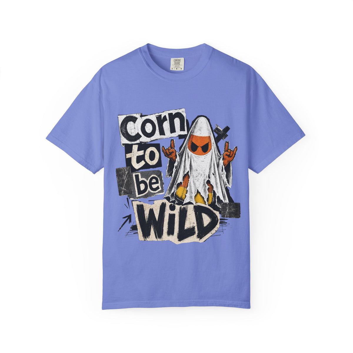 Corn to Be Wild T-shirt | Corn Cob Ghost Graphic Tee, Halloween Punk