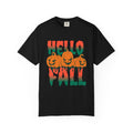 Hello Fall Pumpkins T-Shirt | Halloween Autumn Pumpkin Graphic