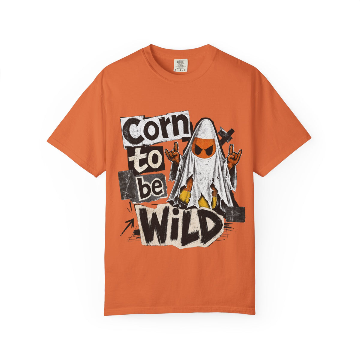 Corn to Be Wild T-shirt | Corn Cob Ghost Graphic Tee, Halloween Punk