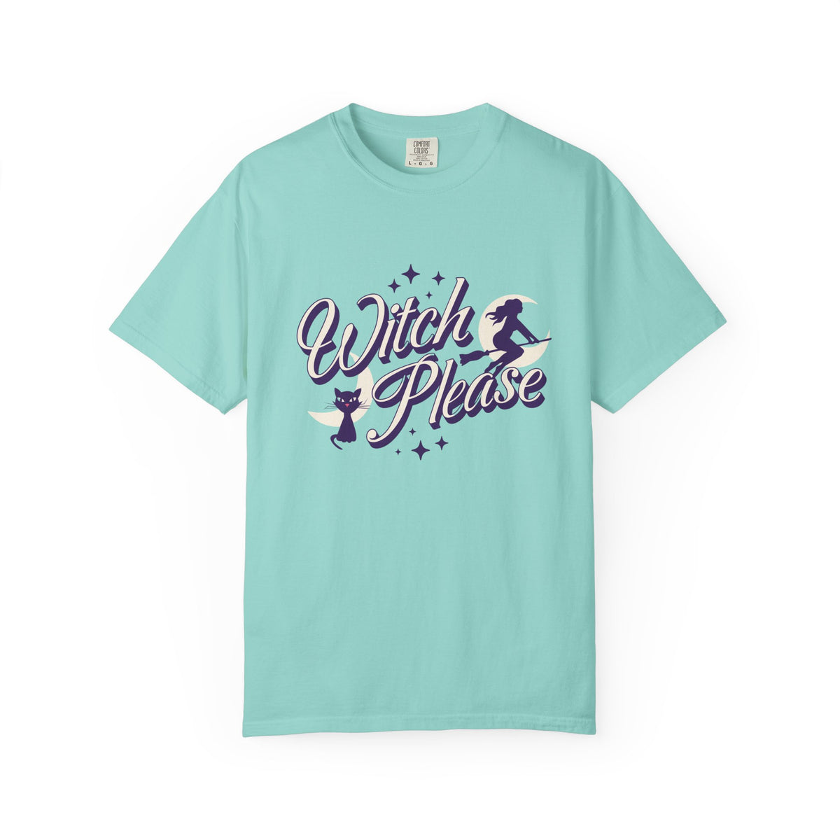 Witch Please T-shirt | Halloween Witch Graphic Tee, Orange Cotton