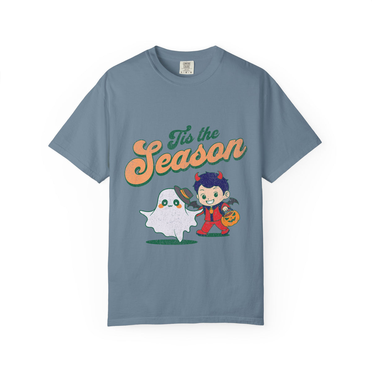 Tis the Season Halloween Ghost T-shirt | Cute Trick-or-Treat Kid Design