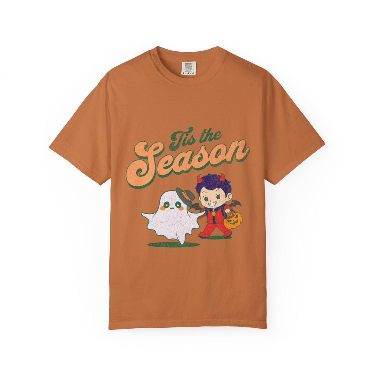 Tis the Season Halloween Ghost T-shirt | Cute Trick-or-Treat Kid Design