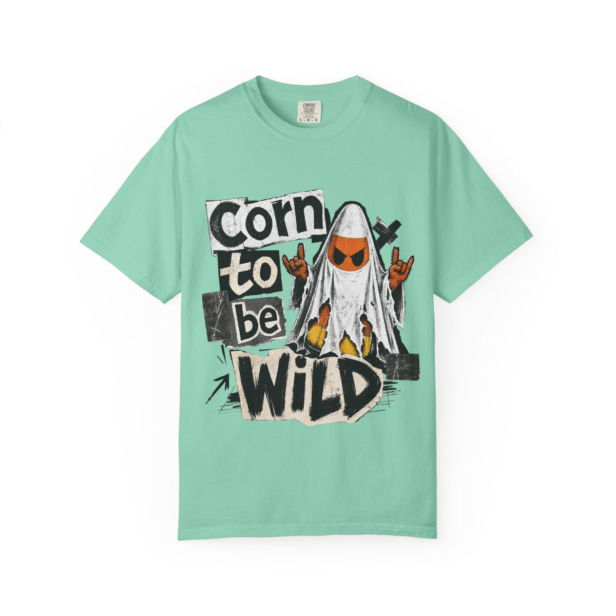 Corn to Be Wild T-shirt | Corn Cob Ghost Graphic Tee, Halloween Punk
