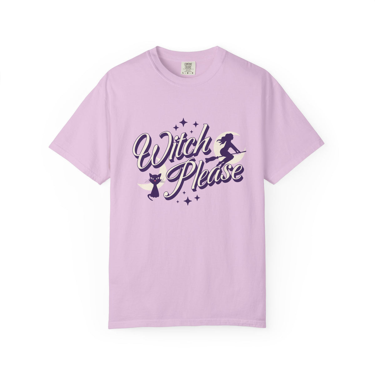 Witch Please T-shirt | Halloween Witch Graphic Tee, Orange Cotton