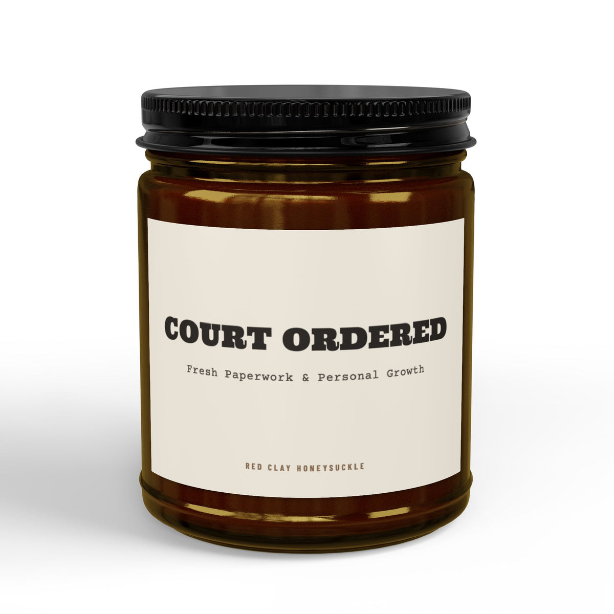 Court Ordered Fresh Paperwork and Personal growth| Soy Candle with Black Lid