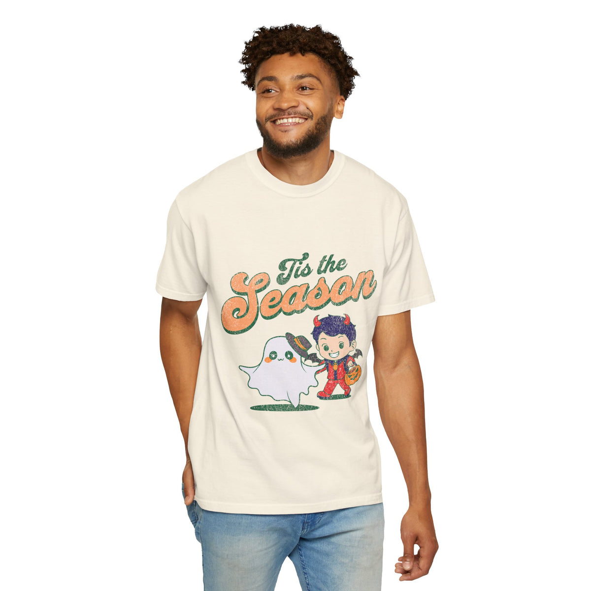 Tis the Season Halloween Ghost T-shirt | Cute Trick-or-Treat Kid Design