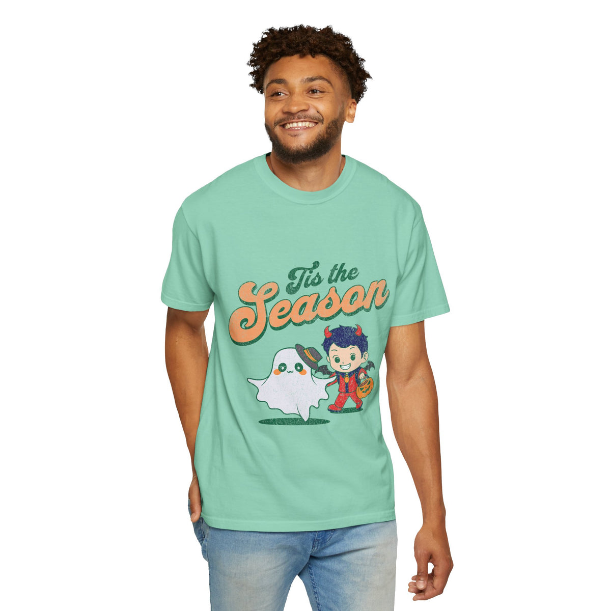 Tis the Season Halloween Ghost T-shirt | Cute Trick-or-Treat Kid Design