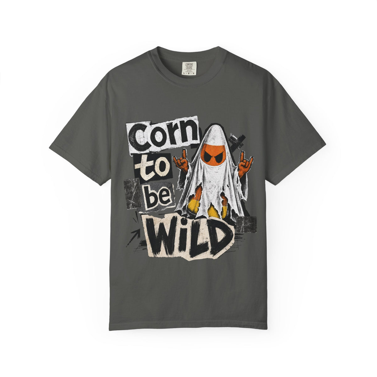 Corn to Be Wild T-shirt | Corn Cob Ghost Graphic Tee, Halloween Punk