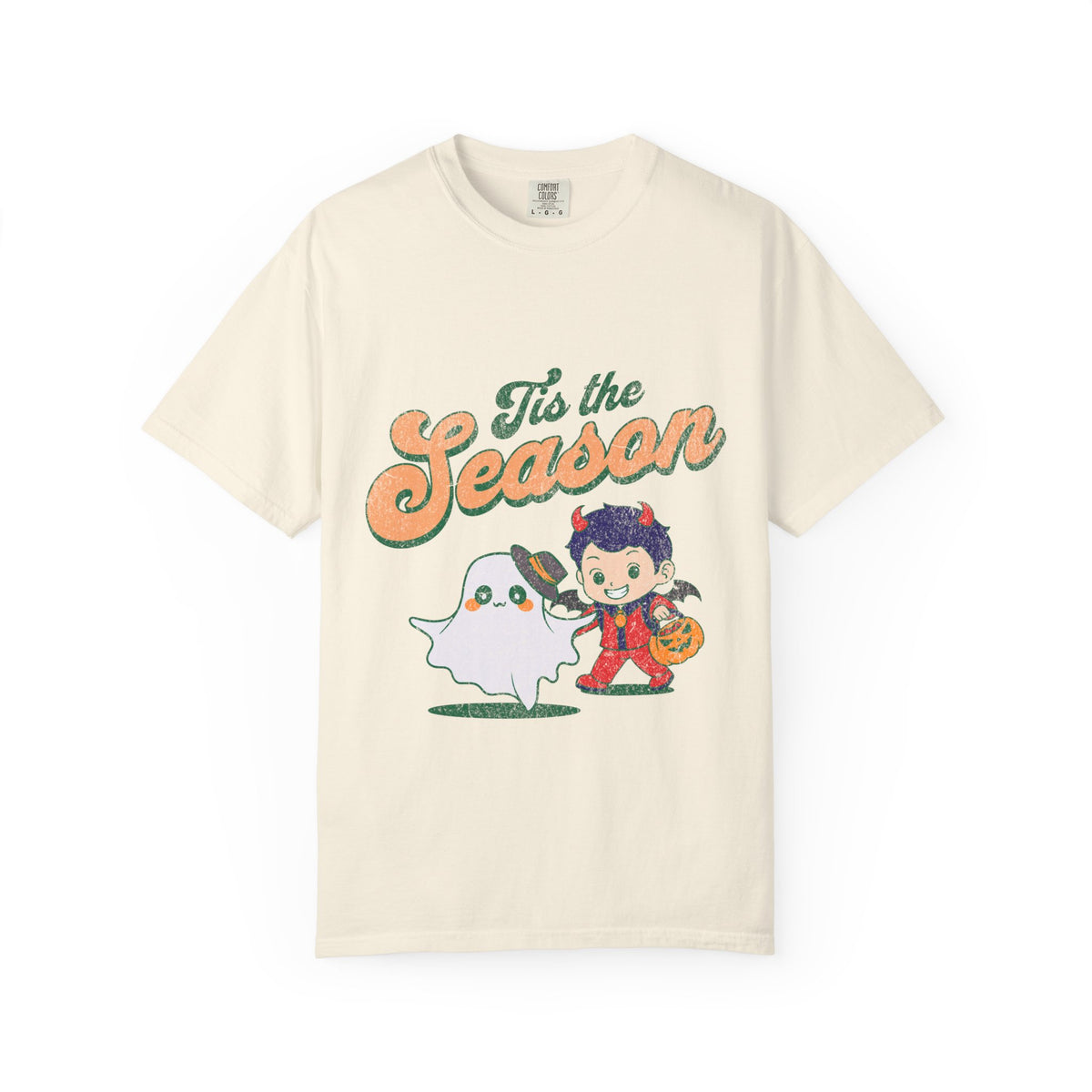 Tis the Season Halloween Ghost T-shirt | Cute Trick-or-Treat Kid Design