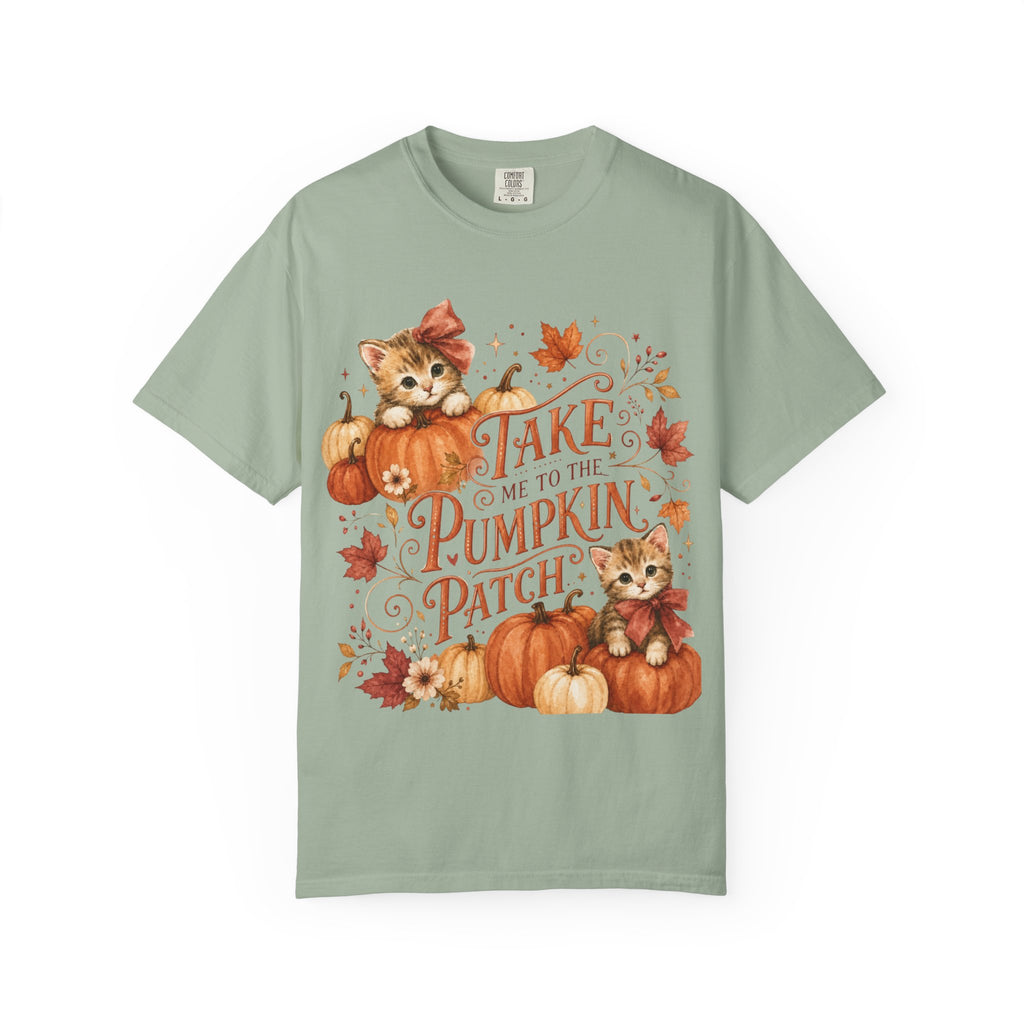 Take Me to the Pumpkin Patch T-shirt | Kittens, Pumpkins, Fall Leaves