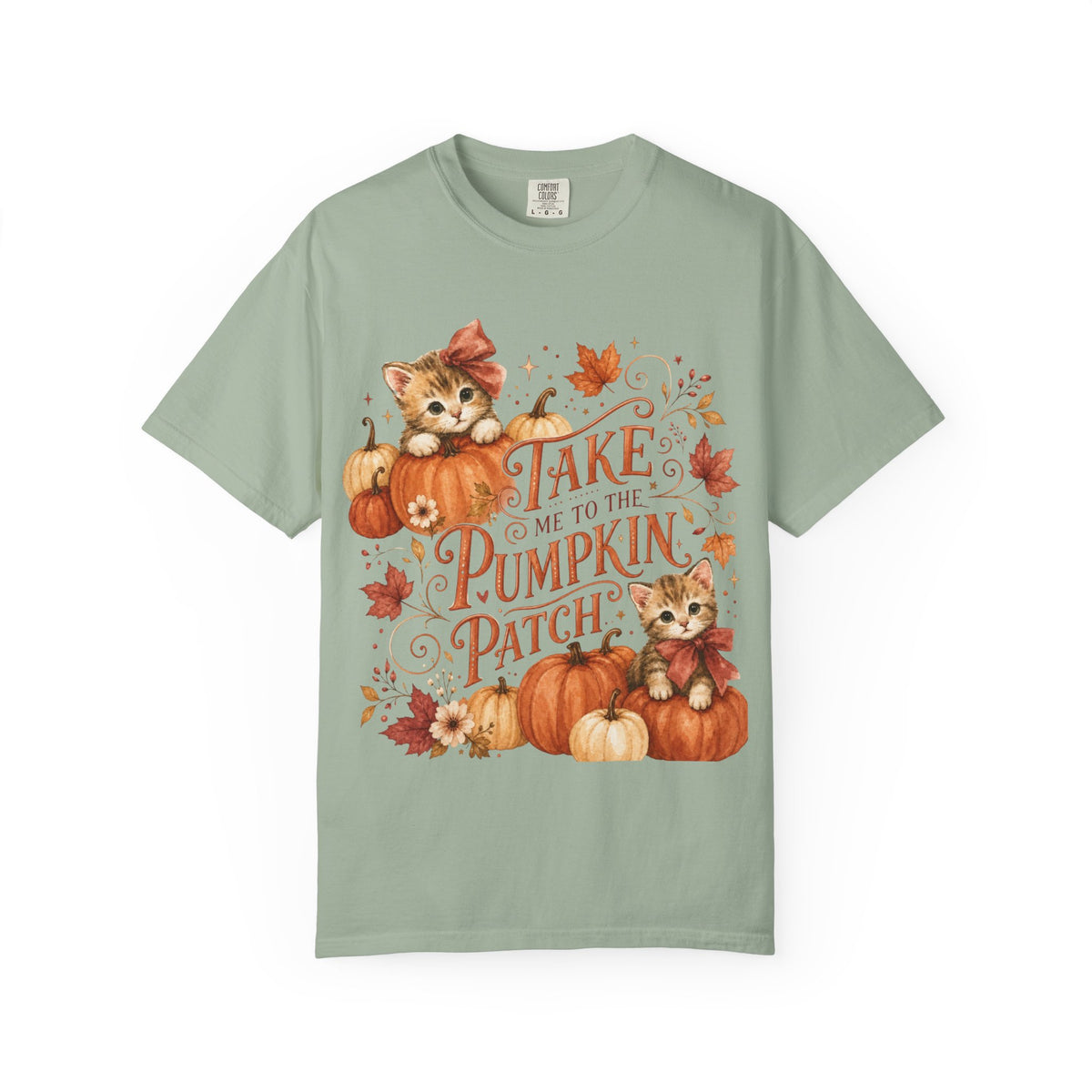 Take Me to the Pumpkin Patch T-shirt | Kittens, Pumpkins, Fall Leaves