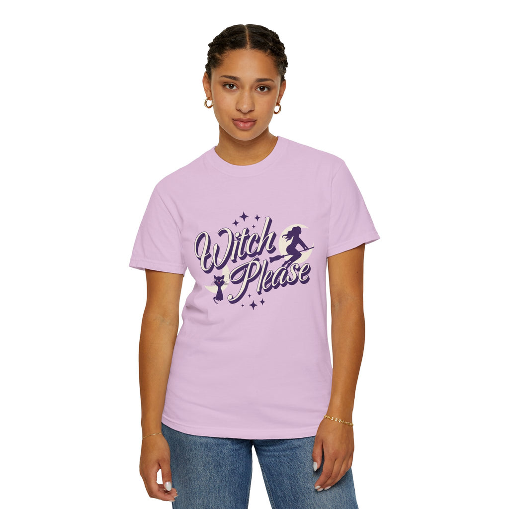 Witch Please T-shirt | Halloween Witch Graphic Tee, Orange Cotton